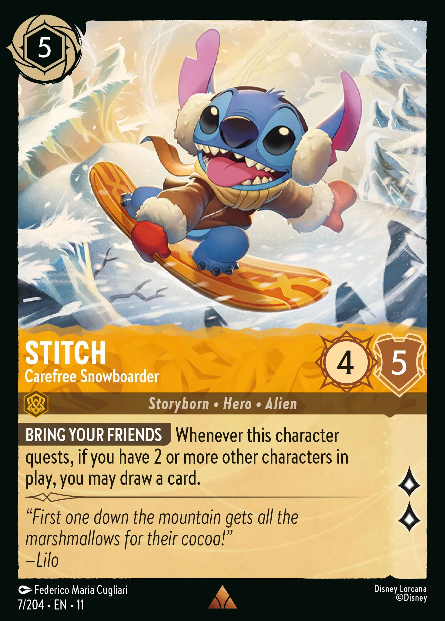Stitch - Carefree Snowboarder
