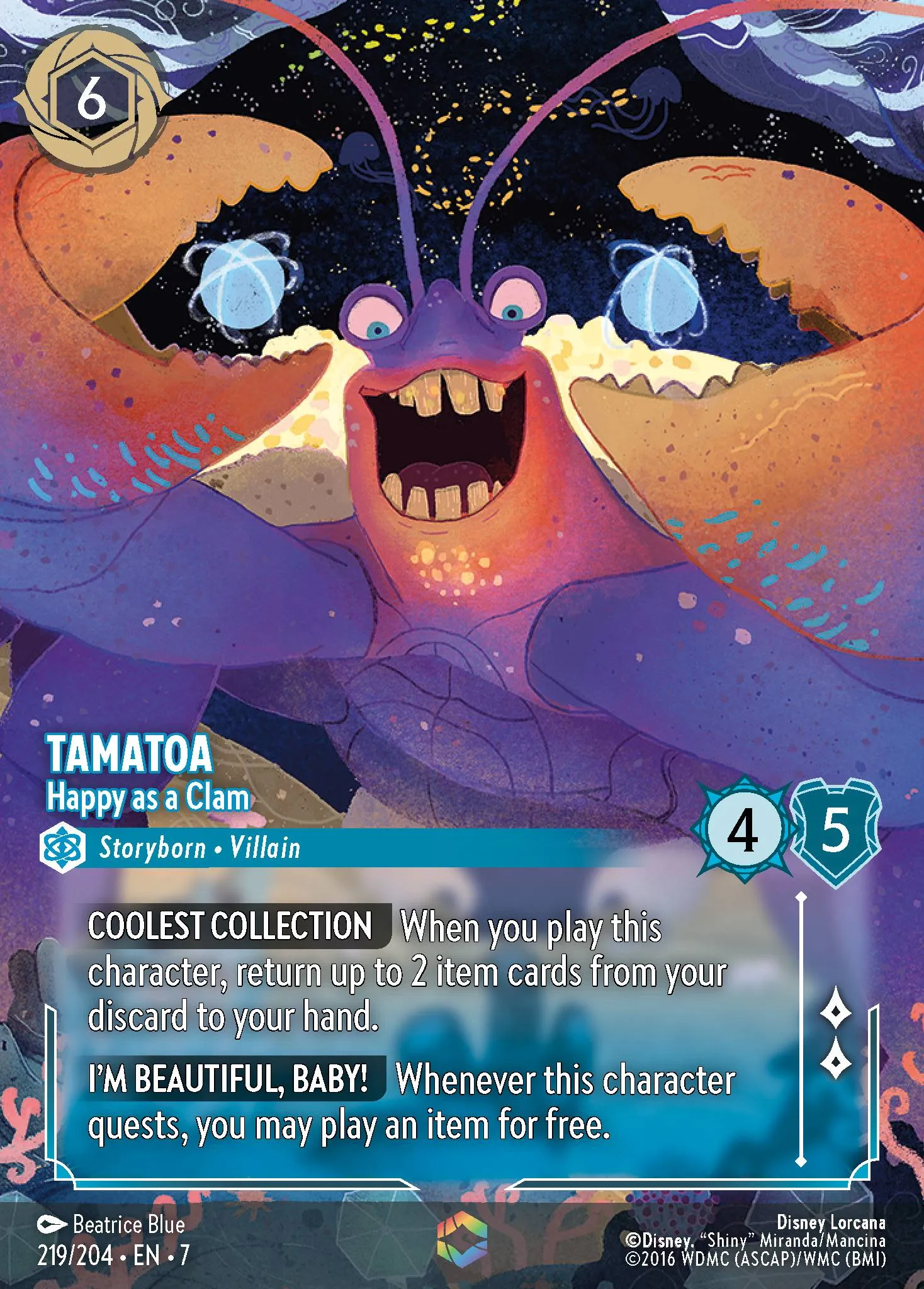 Tamatoa - Happy as a Clam