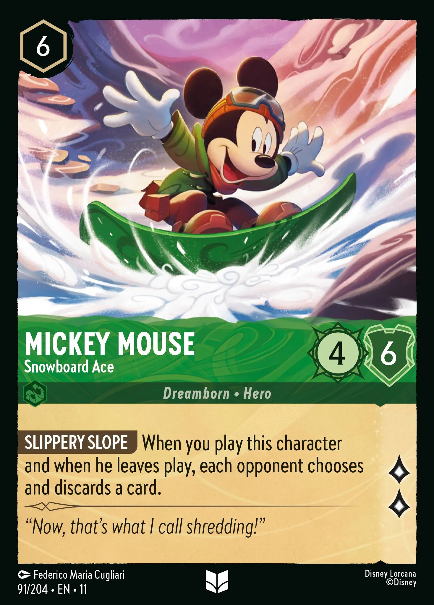 Mickey Mouse - Snowboard Ace