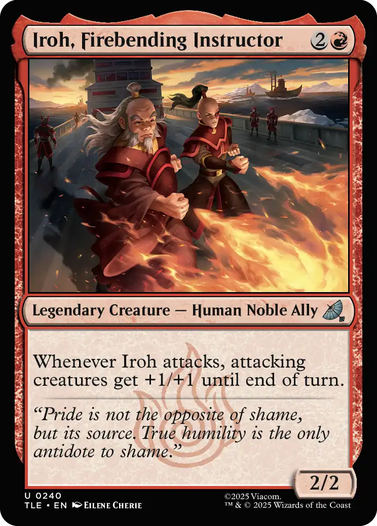 Iroh, Firebending Instructor