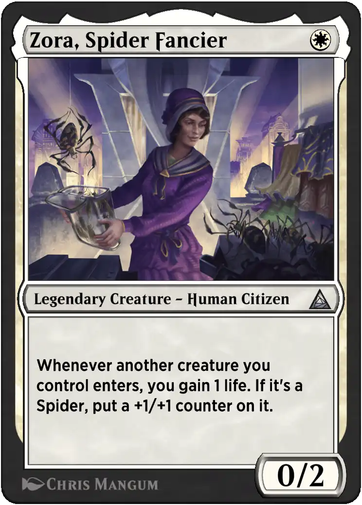 Zora, Spider Fancier