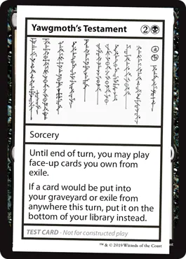 Yawgmoth's Testament (playtest)